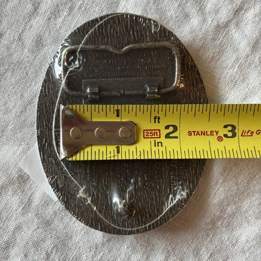 Hesston 1989 Silver Youth National Finals Rodeo Commemorative Series Belt Buckle